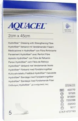 Produktbild von Aquacel Hydrosorption 2x45 cm Tamponaden 5 St