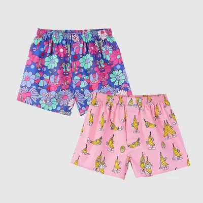Produktbild von Lousy Livin 2Pack Boxershorts Butterfly & Pink Banana Pink Fly S