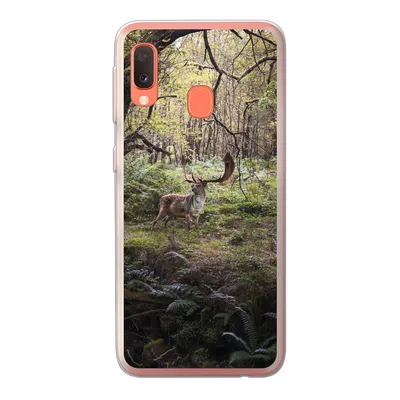 Produktbild von MuchoWow® Handyhülle Schutzhülle Hülle für Samsung Galaxy A20e Waldtier - Hirsch - Sonne Silikon Softcase Handy Hülle - Abdeckung