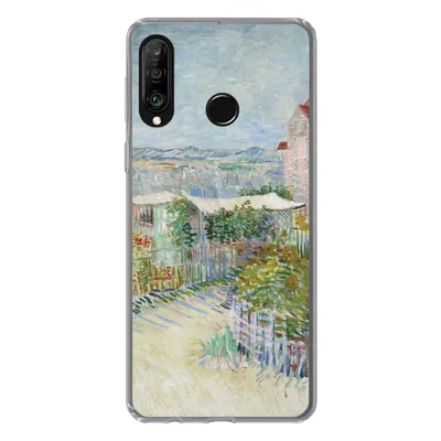 Produktbild von MuchoWow® Handyhülle Schutzhülle Hülle für Huawei P30 Lite Montmartre: hinter der Mühle von Galette - Vincent van Gogh Silikon Softcase Handy Hülle - Handyhülle