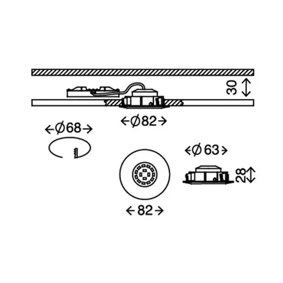 Produktbild von Briloner LED Einbauleuchte Attach, chrom