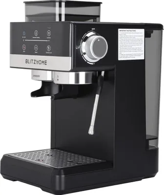 Zdjęcie produktu dla Ekspres do kawy - półautomatyczny ekspres z młynkiem - 1350W, 20 bar - panel dotykowy - do 1-4 filiżanek - wtyczka EU - czarny