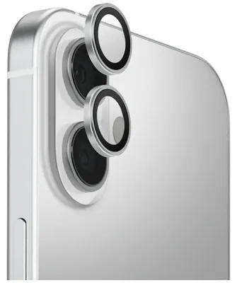 Obrázok produktu pre Uniq Optix hliníková ochrana objektívu pre fotoaparát pre iPhone 17 s aplikátorom - strieborná