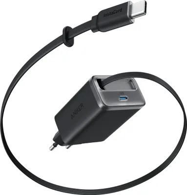 Zdjęcie produktu dla Ładowarka Anker Nano (35 W, wbudowany chowany kabel USB-C) – czarna