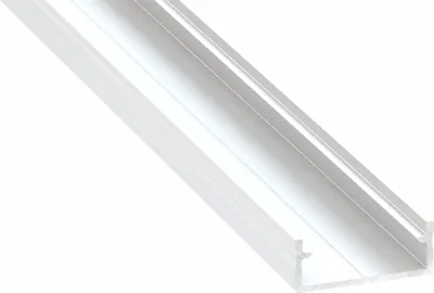 Obrázek produktu pro Hliníkový pásek LED bílý | Typ DUAL | S koncovým krytem a montážní konzolou | Zmrzlý kryt | 1m