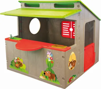 Produktbild von spielhauskiosk 139 x 118 cm braun/grün/rot