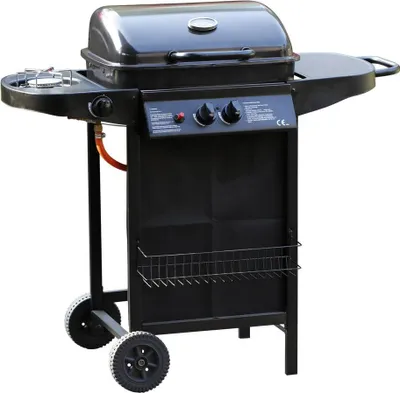 Image de Barbecue gaz "Festa 5" - 5 brûleurs dont 1 latéral - 12.9 Kw- Noir