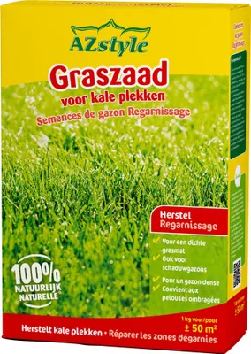 Produktbild von Ecostyle Grassamen 1kg für 50m² - Wiederherstellung - Auch für Schattenrasen - Für eine dichte Grasnarbe - Mit vogelabweisender Beschichtung