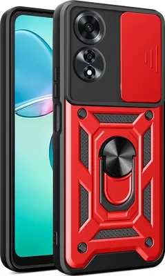 Produktbild von Hülle für Oppo A60 Magnetische Ring Ständer Halter Dia Kameraschutz TPU Bumper Silikon Schutzhülle Rot