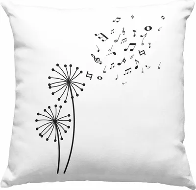 Produktbild von Trendation - Musiker Deko-Kissen mit Füllung 40x40 Musikliebhaber Musik Musiklehrer Geschenk Geschenkidee Musiklehrerin Coach Geschenkideen Blume (Grau)
