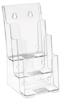 Produktbild von Tischprospektständer DIN Lang (99x210mm) Prospekthalter Flyerständer Flyerhalter mit 3 Etagen
