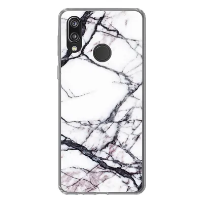 Produktbild von MuchoWow® Handyhülle Schutzhülle Hülle für Huawei P20 Lite (2020) Marmor - Weiß - Stein Silikon Softcase Handy Hülle - Kartenhalter