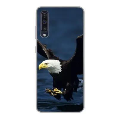 Produktbild von MuchoWow® Handyhülle Schutzhülle Hülle für Samsung Galaxy A30s Adler - Nahaufnahme - Wasser Silikon Softcase Handy Hülle - Karteninhaber