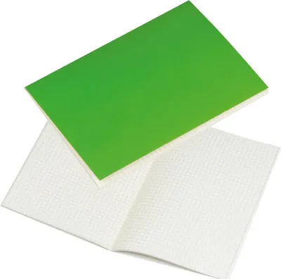 Produktbild von 4x Notizbuch / Notizheft DIN A5 / 100 karierte Seiten / Farbe: grün