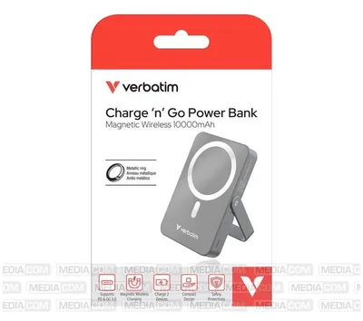 Produktbild von Verbatim Powerbank 10000mAh Wireless Grau