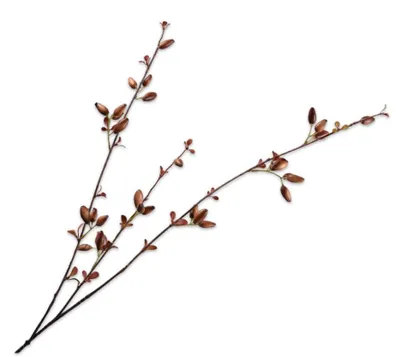 Produktbild von Silk-ka Kunstblume – Seidenblumen-Hagebuttenzweig, braun, 84 cm