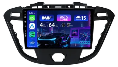 Zdjęcie produktu dla Radio samochodowe z DAB do Ford Tourneo Transit Custom (2013-2021) | Android 15, GPS, CarPlay, Bluetooth
