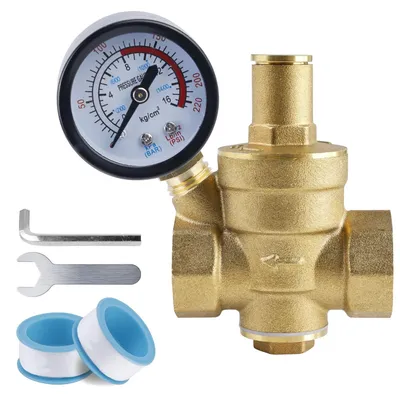 Productafbeelding van Waterdrukregelaar met Manometer en Verstelventiel