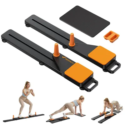 Produktbild von Merach Multitrainer – 4-in-1 Pilates-Board, Push-Up-Bauchmuskel-Roller, Platzsparend, Bauchmuskelübungsgerät für Ganzkörpertraining