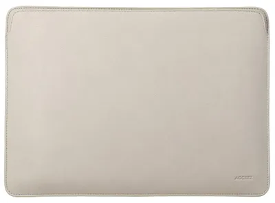 Image de Housse en cuir Accezz pour MacBook Apple 15 pouces - Housse pour ordinateur portable - Beige