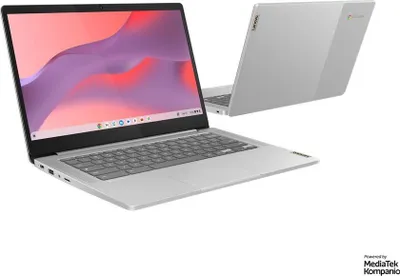 Zdjęcie produktu dla Lenovo IdeaPad Slim 3 Chrome Chromebook 35,6 cm (14") Full HD MediaTek Kompanio 520 4 GB LPDDR4x-SDRAM 128 GB eMMC Wi-Fi 6 (802.11ax) ChromeOS Grau (82XJ002KGE)