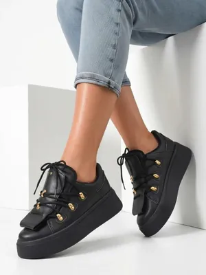Produktbild von Damen Stoff-Sneakers Domatories Schwarz, leichte Freizeitschuhe, Größe 37