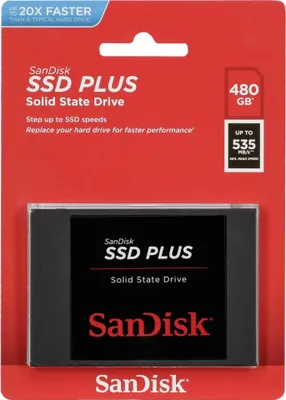 Obrázok produktu pre SanDisk Plus, 480 GB, 2.5", 535 MB/s, 6 Gbit/s
