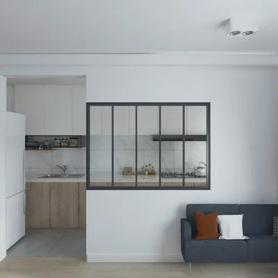Produktbild von Innenfenster 3-teilig, 153x108 cm, Stahl Schwarz, Glas klar, Industriestil, Loftstil