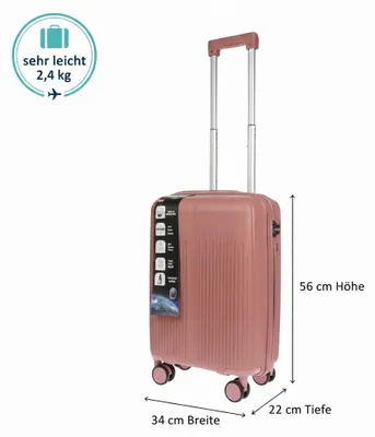 Produktbild von Kleiner Herren Koffer Handgepäck Bordgepäck Reisekoffer 34x56x22 cm IATA Standard passend für Wizzair Ryanair