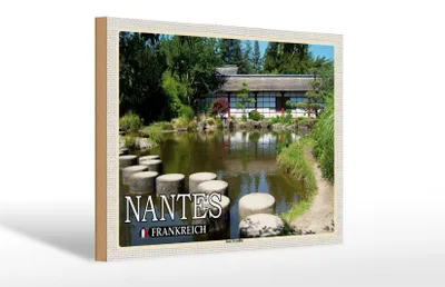 Produktbild von Holzschild Reise 30x20cm Nantes Frankreich Insel Versailles
