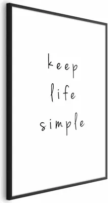 Produktbild von Posterpapier Poster - Keep Life Simple 40x60 cm Text m-A-0856-ao-a
