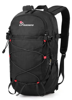 Wanderrucksack 18L, Trekkingrucksack für Damen & Herren, Outdoor, Schwarz