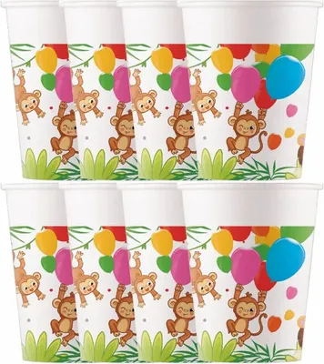 Immagine prodotto di Bicchiere di carta Jungle 200ml 8erMix, Procos