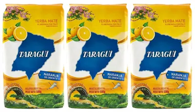 Image de Yerba Mate Taragui Naranja de Oriente (Orange) - 3 paquets de 500g, soit 1,5 kg