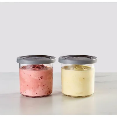 Productafbeelding van Set van 2 bakjes met deksels voor Ninja ijsmachines - Compatibel met CREAMi NC302EU/NC300 - BPA-vrij - Geschikt voor de vaatwasser