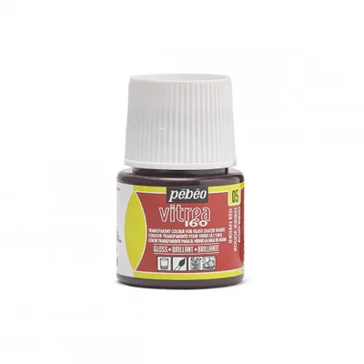 Produktbild von Pebeo Vitrea 160 Glasfarbe, 45 ml, 05 Glänzendes Indischrot