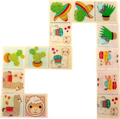 Produktbild von Holzspielzeug Dominospiel Lama BxHxT 6x3x1cm NEU