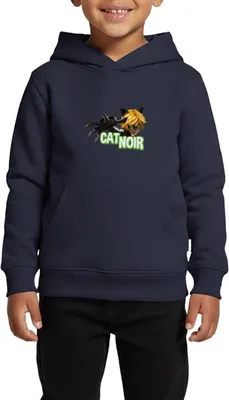 Produktbild von Spreadshirt Miraculous Cat Noir Adrien Kinder Premium Hoodie, 110/116 (4 Jahre), Navy