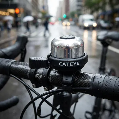 Produktbild von CATEYE Fahrradklingel / Glocke PB-1000 Wind Bell, Silber, DingDing Sound
