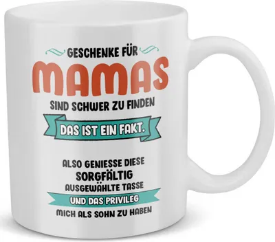 Produktbild von 22Feels Mama Geschenk von Sohn Muttertag Mutter Tasse Geburtstag Kaffeetasse Frauen Weihnachten Haferl Geschenkidee