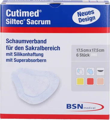 Obrázek produktu pro Cutimed Siltec Sacrum 17,5x17,5cm, 6 St KOM