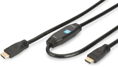 Produktbild von Digitus AK-330105-400-S HDMI AV-Kabel für Audio-/Video-Gerät - 40 m - ja - 1 x HDMI (Type A) Stecker Digital Audio/Video - 1 x HDMI (Type A) Stecker Digital Audio/Video - Vergoldet - Schwarz, Schwarz