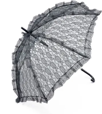 Image de Bristol Novelty Parasol en dentelle BN2192 (taille unique) (Noir)