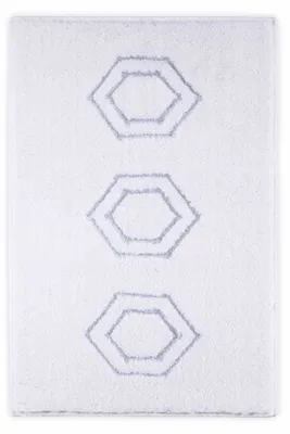 Produktbild von RHOMYhome Badteppich ELEGANCE weiß/silber 65x115 cm