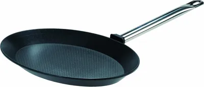 Immagine prodotto di Padella per pesce antiaderente al titanio - Adatta all'induzione - 40 cm - Alluminio fuso - Acciaio inox