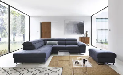 Produktbild von Textil Sofa Ecksofa Sofa Couch Polster Wohnlandschaft Textil Sofas Couchen LForm
