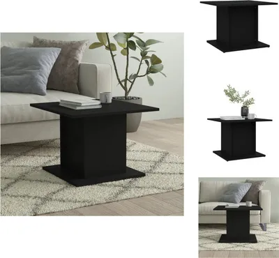 Image de vidaXL Table basse noire 55,5x55,5x40 cm Bois composite - Tables basses
