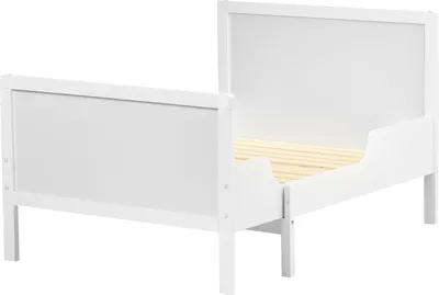 Obrázek produktu pro BELIANI Dětská rozkládací postel bílá borovicové dřevo 90 x 200 cm 90 x 130/160/200 cm lamelový rošt rostoucí postel moderní styl dětský pokoj