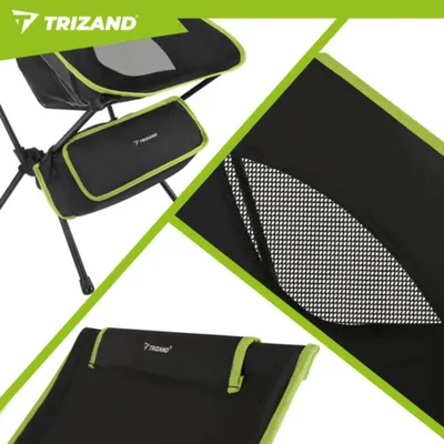 Obrázek produktu pro Trizand 27778 Rybářské křeslo 41 x 52 x 86 cm, skládací, černé