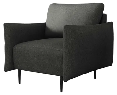 Produktbild von MIRJAN24 Sessel Lambi, Wohnzimmer, Klassische-Sessel, Schwarze Metallfüße, 98x90x85 cm (Farbe: Velo 636)